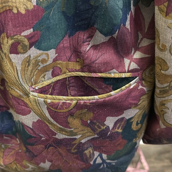 Part One Vintage 80s 90s Womens 12 Single Button Floral Career Blazer Sport Coat - Picture 3 of 4